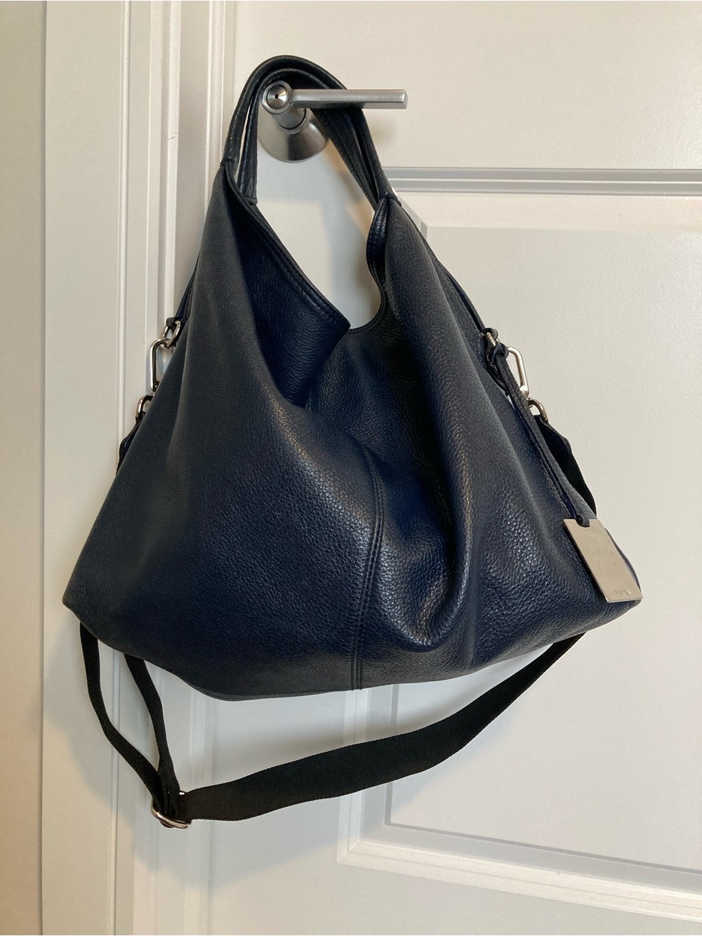 Furla Spacious Navy Leather Hobo with Removable Strap